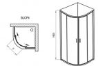 Душевой уголок Ravak Blix BLCP4-80 Белый / Грейп Ravak