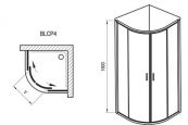 Душевой уголок Ravak Blix BLCP4-80 Белый / Грейп Ravak