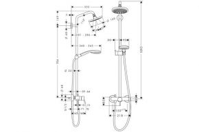 Душевая система Hansgrohe Croma 100 лейка 160 мм 27154000 Hansgrohe