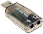 Внешняя звуковая карта Espada USB 2.0 Stereo Sound Adapter 5.1 прозрачный Espada