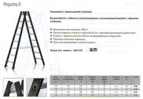 Стремянка алюминиевая с двусторонним подъёмом (Германия)