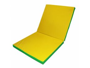 Мат складной гимнастический 2000x1000x50 мм зеленый-желтый