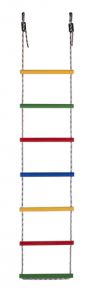Лестница веревочная 7 ступеней цветная - D=25 мм